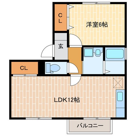 セジュール元宮の物件間取画像